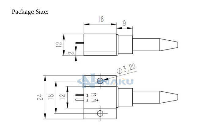 450nm 2.5W pigtailed laser